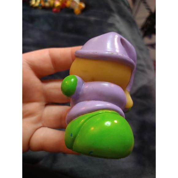 Gloworm plastic figure finger puppet glow in the dark 1980s hasbro playskool - Picture 4 of 4